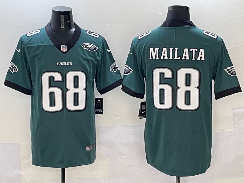 Men Philadelphia Eagles #68 Mailata Green New Nike Limited 2025 NFL Jersey style 7->philadelphia eagles->NFL Jersey